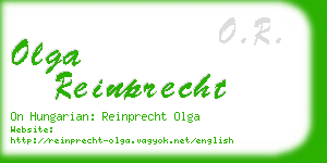 olga reinprecht business card